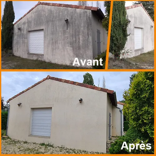 Nettoyage façade avant aprés